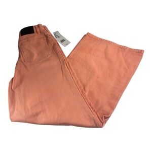BDG Urban Outfitters Peach Wide Leg Jeans 27 Low Waist High Rise Relaxed Fit NWT